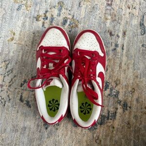 Nike Kids Red and White Sneakers